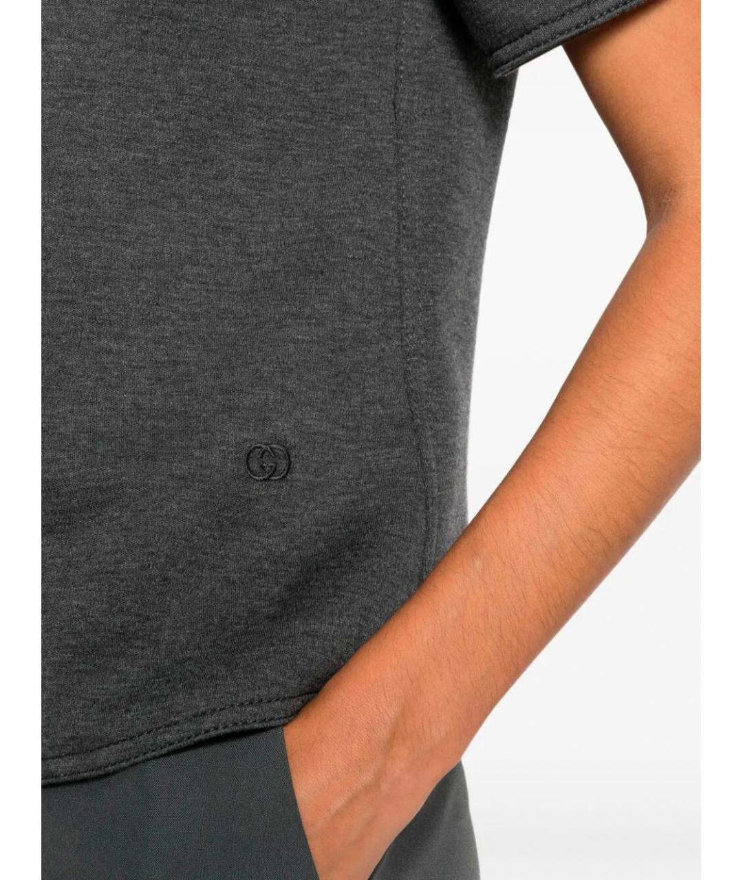 GUCCI Серая шерстяная рубашка, фото 4