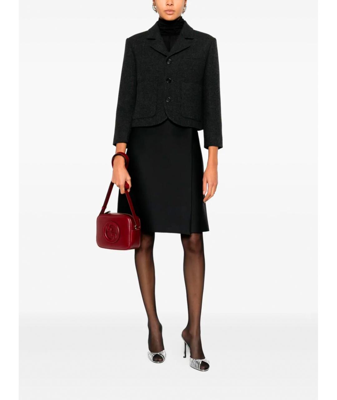 GUCCI Черный шерстяной жакет/пиджак, фото 2