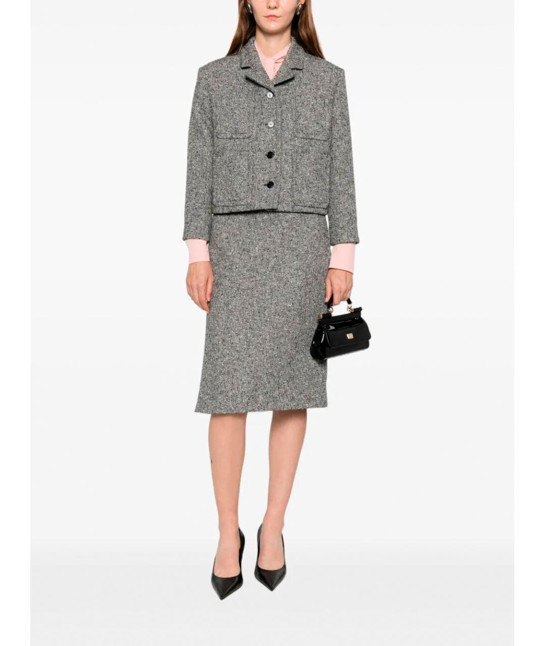 GUCCI Серый хлопковый жакет/пиджак, фото 5