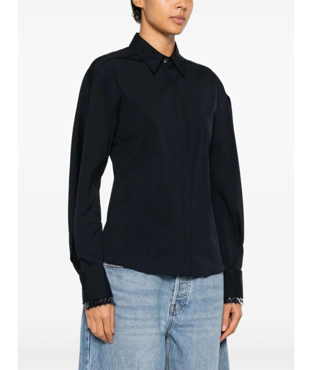 BRUNELLO CUCINELLI Темно-синяя хлопко-эластановая рубашка, фото 5