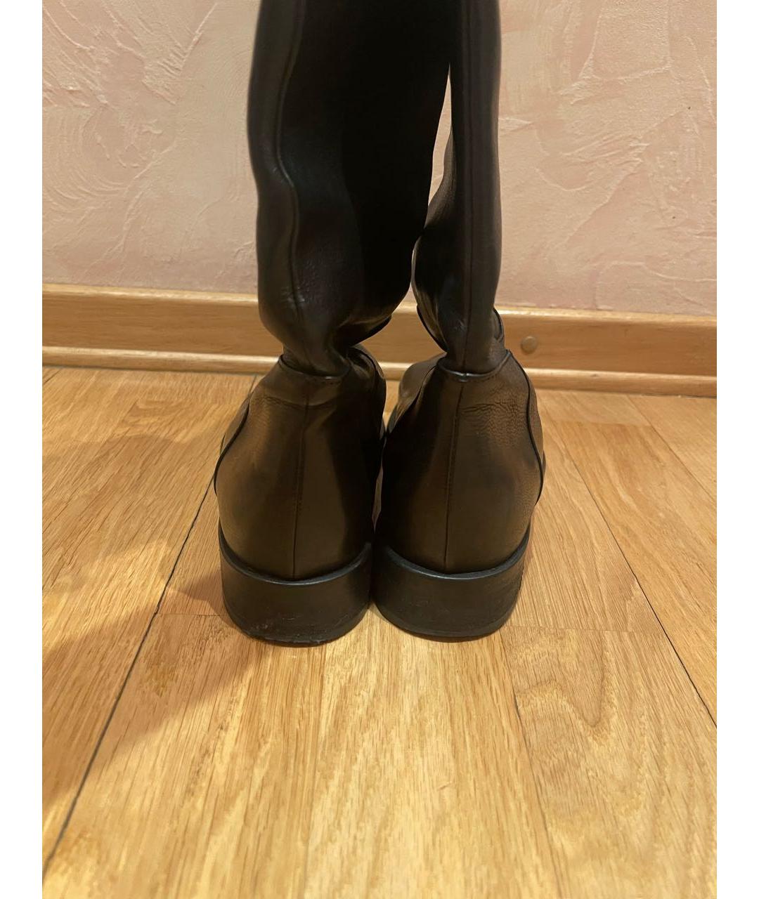 DOLCE&GABBANA Черные кожаные сапоги, фото 4