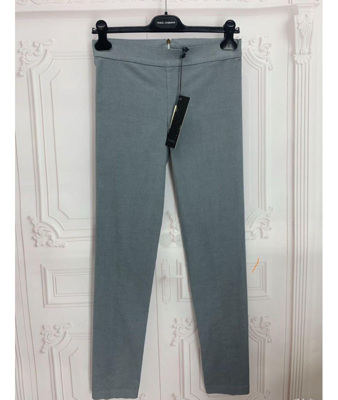 NUDE Серые хлопко-эластановые леггинсы и велосипедки, фото 5