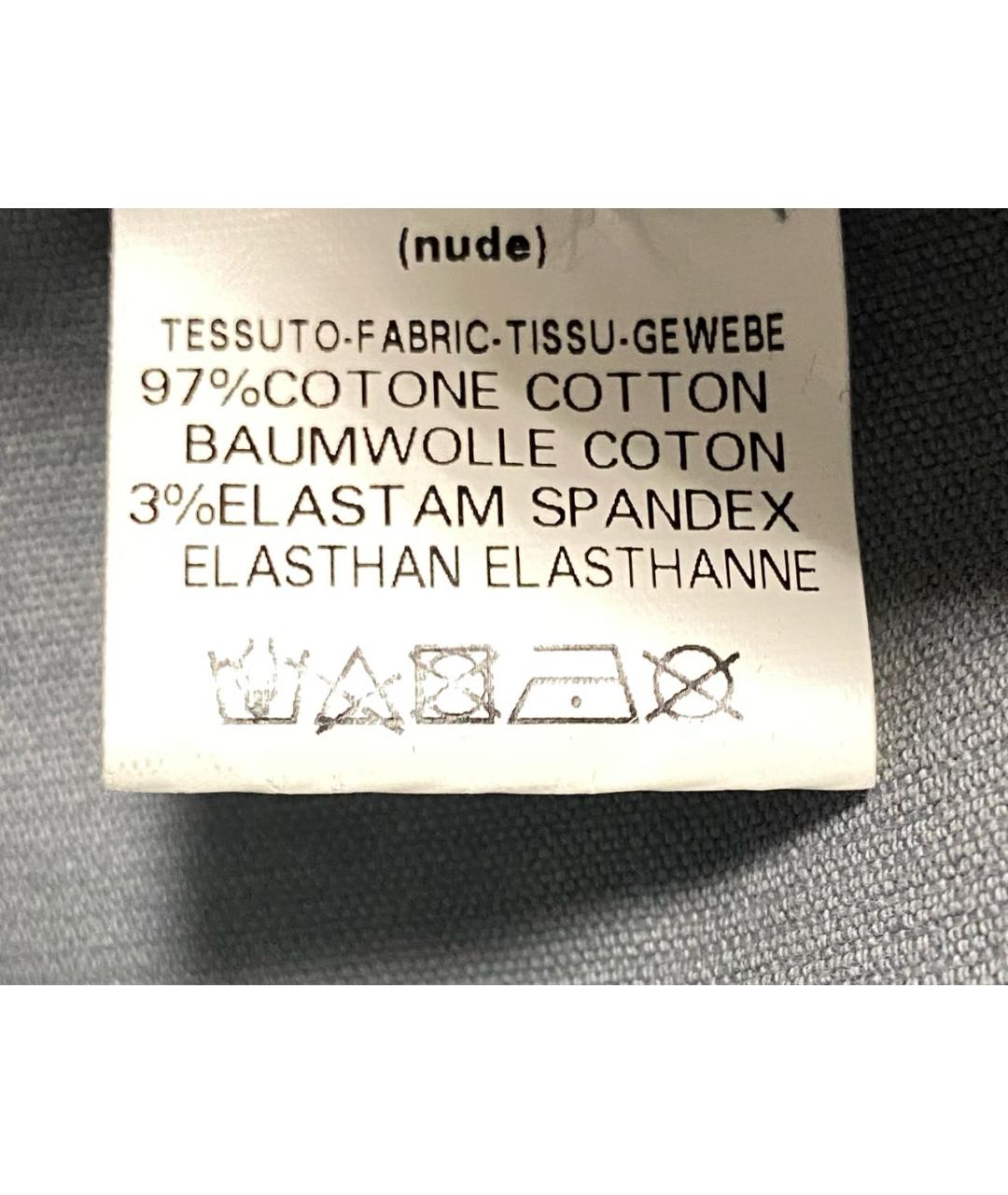 NUDE Серые хлопко-эластановые леггинсы и велосипедки, фото 7