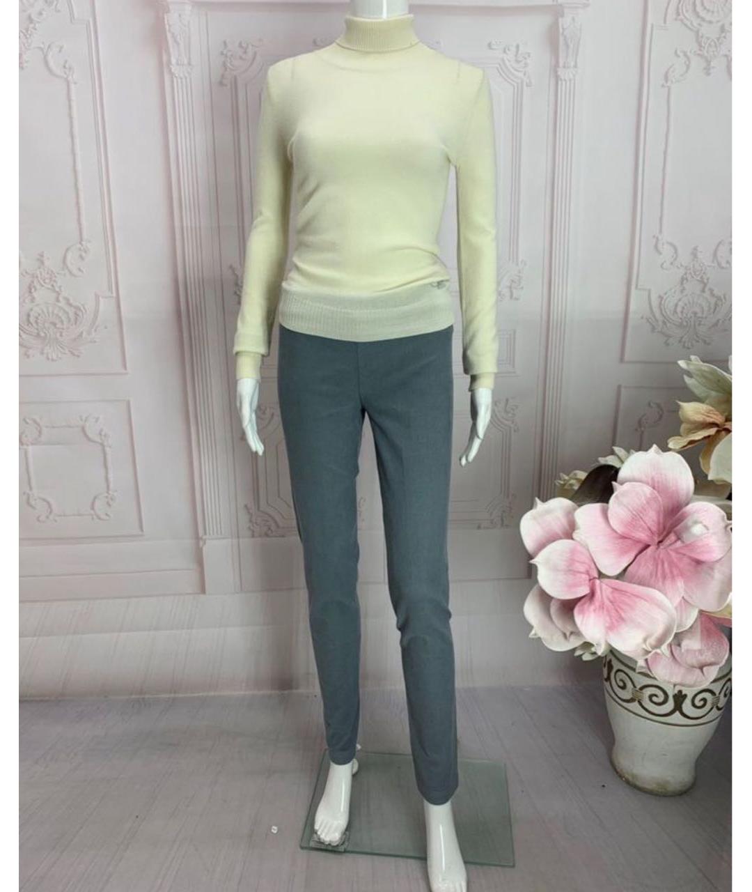 NUDE Серые хлопко-эластановые леггинсы и велосипедки, фото 8