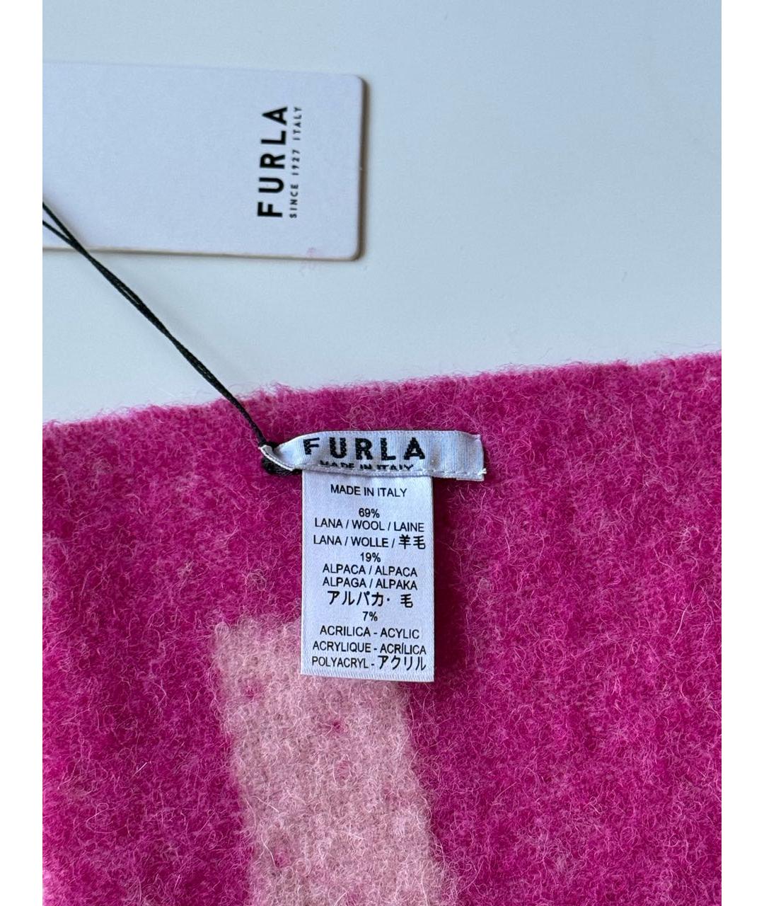 FURLA Фуксия шерстяной шарф, фото 4