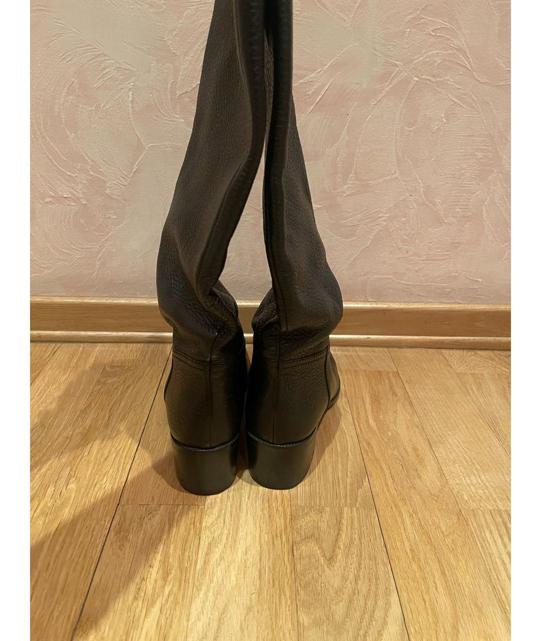 GUCCI Черные кожаные сапоги, фото 4
