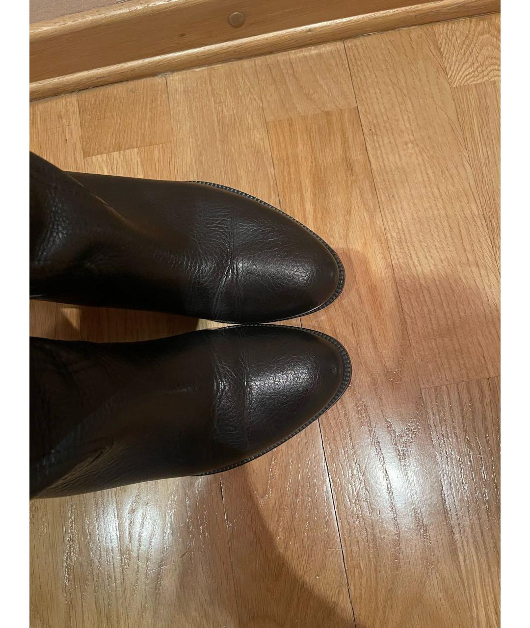 GUCCI Черные кожаные сапоги, фото 3