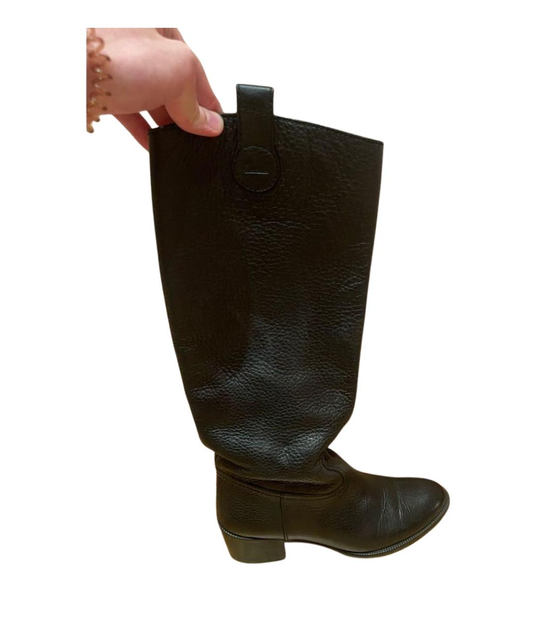 GUCCI Черные кожаные сапоги, фото 8