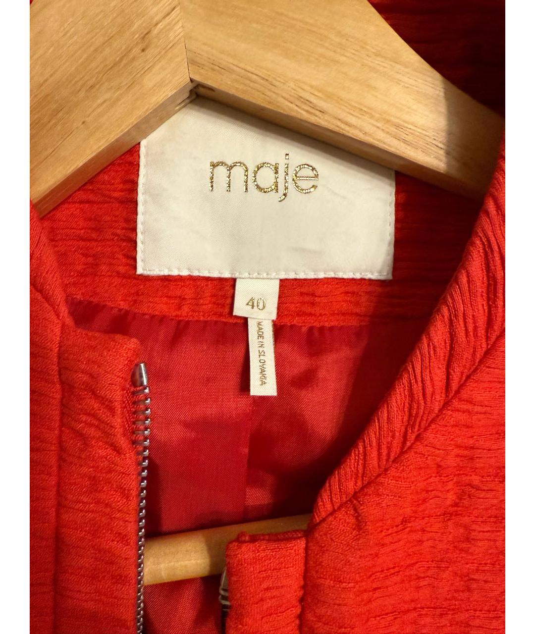 MAJE Красный вискозный жакет/пиджак, фото 3
