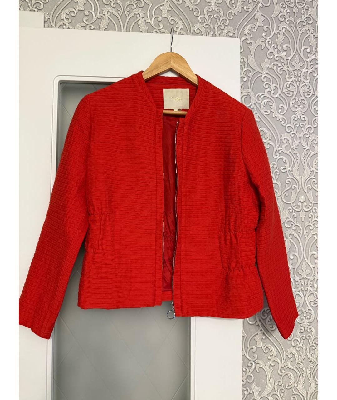 MAJE Красный вискозный жакет/пиджак, фото 6