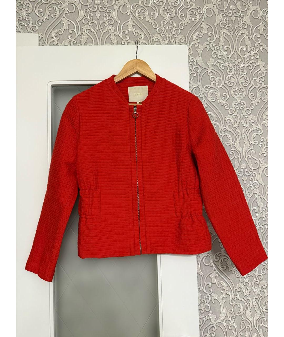 MAJE Красный вискозный жакет/пиджак, фото 9
