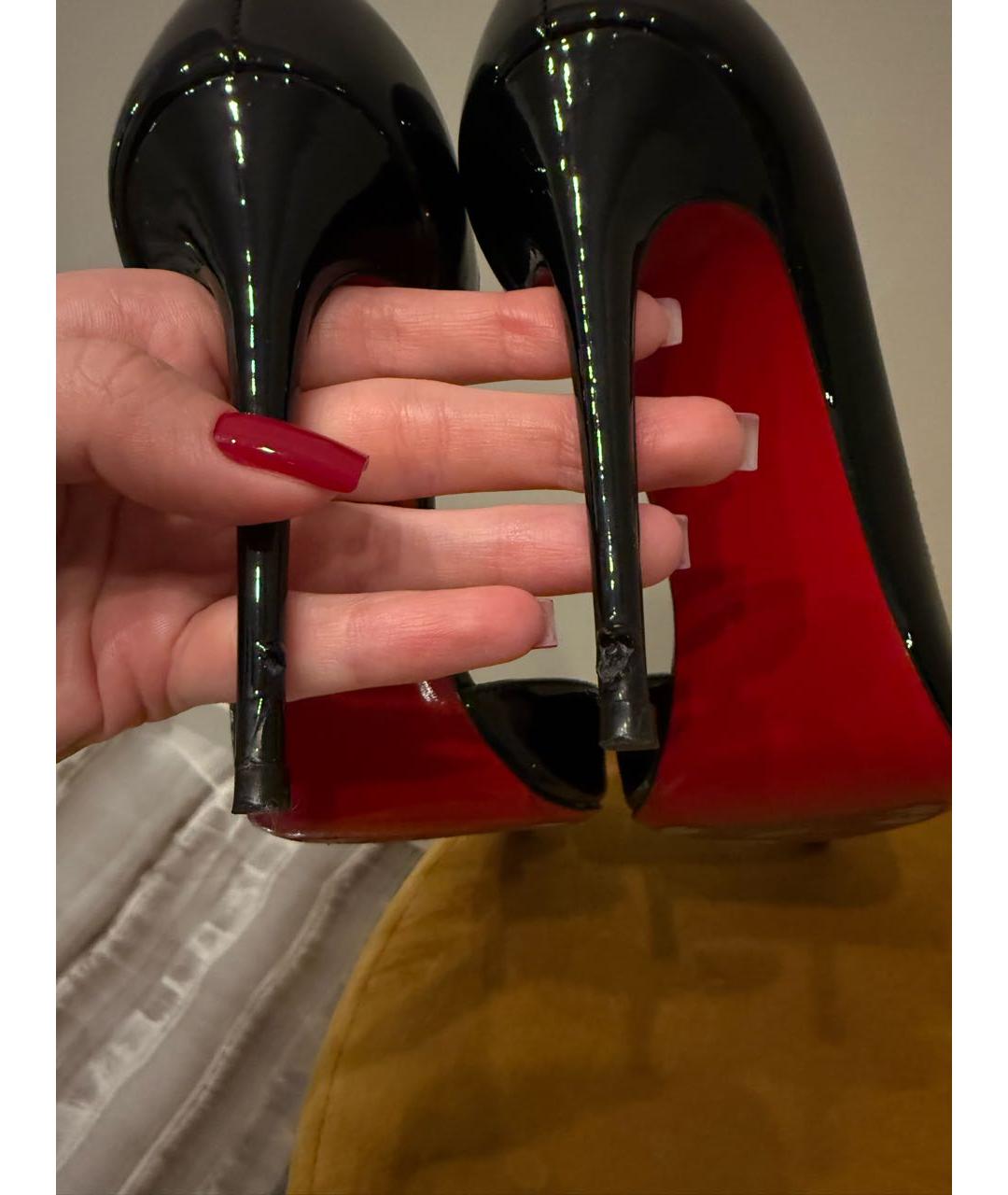 CHRISTIAN LOUBOUTIN Черные туфли из лакированной кожи, фото 7