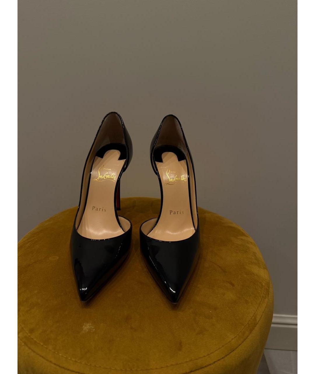 CHRISTIAN LOUBOUTIN Черные туфли из лакированной кожи, фото 2