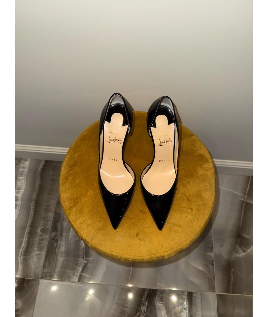 CHRISTIAN LOUBOUTIN Черные туфли из лакированной кожи, фото 3