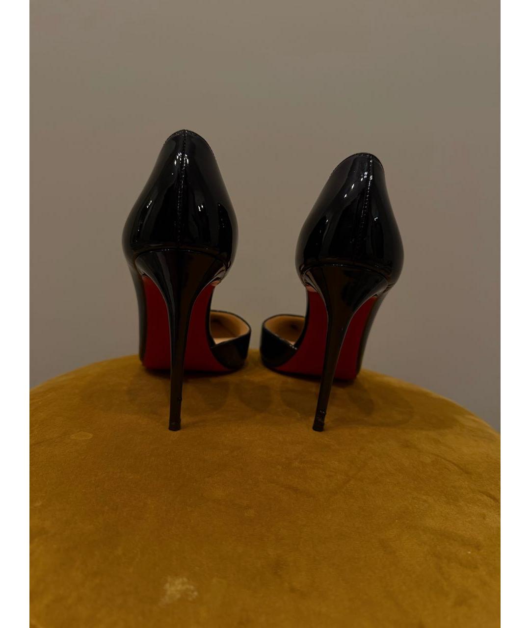 CHRISTIAN LOUBOUTIN Черные туфли из лакированной кожи, фото 4