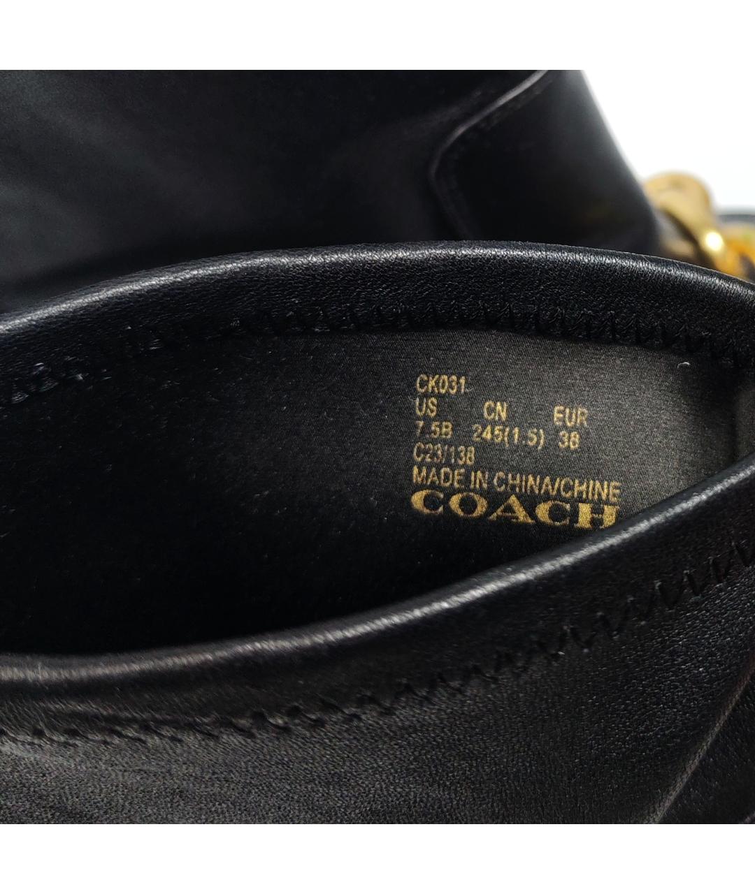 COACH Черные кожаные ботильоны, фото 8