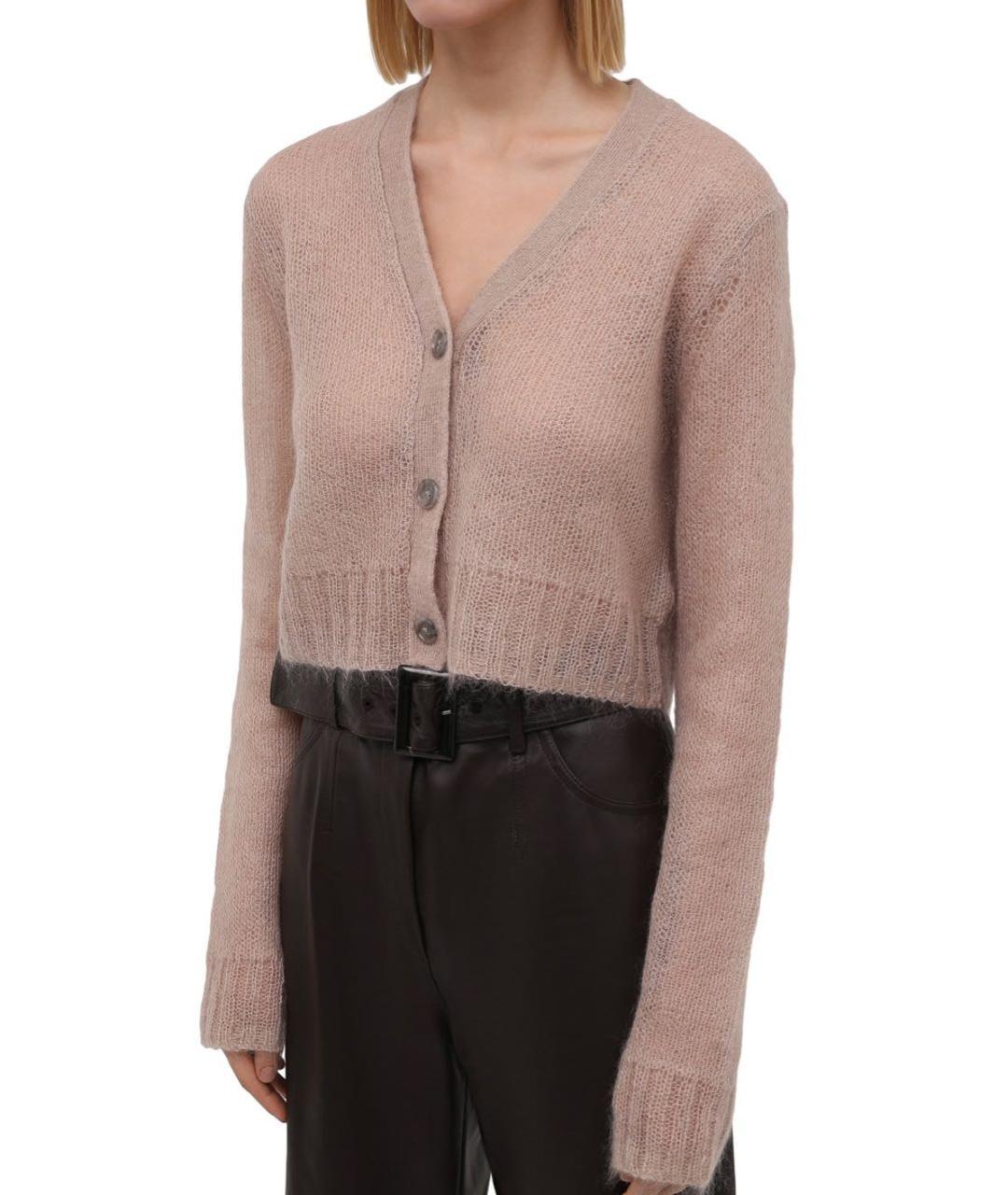 ACNE STUDIOS Бежевый шерстяной кардиган, фото 2