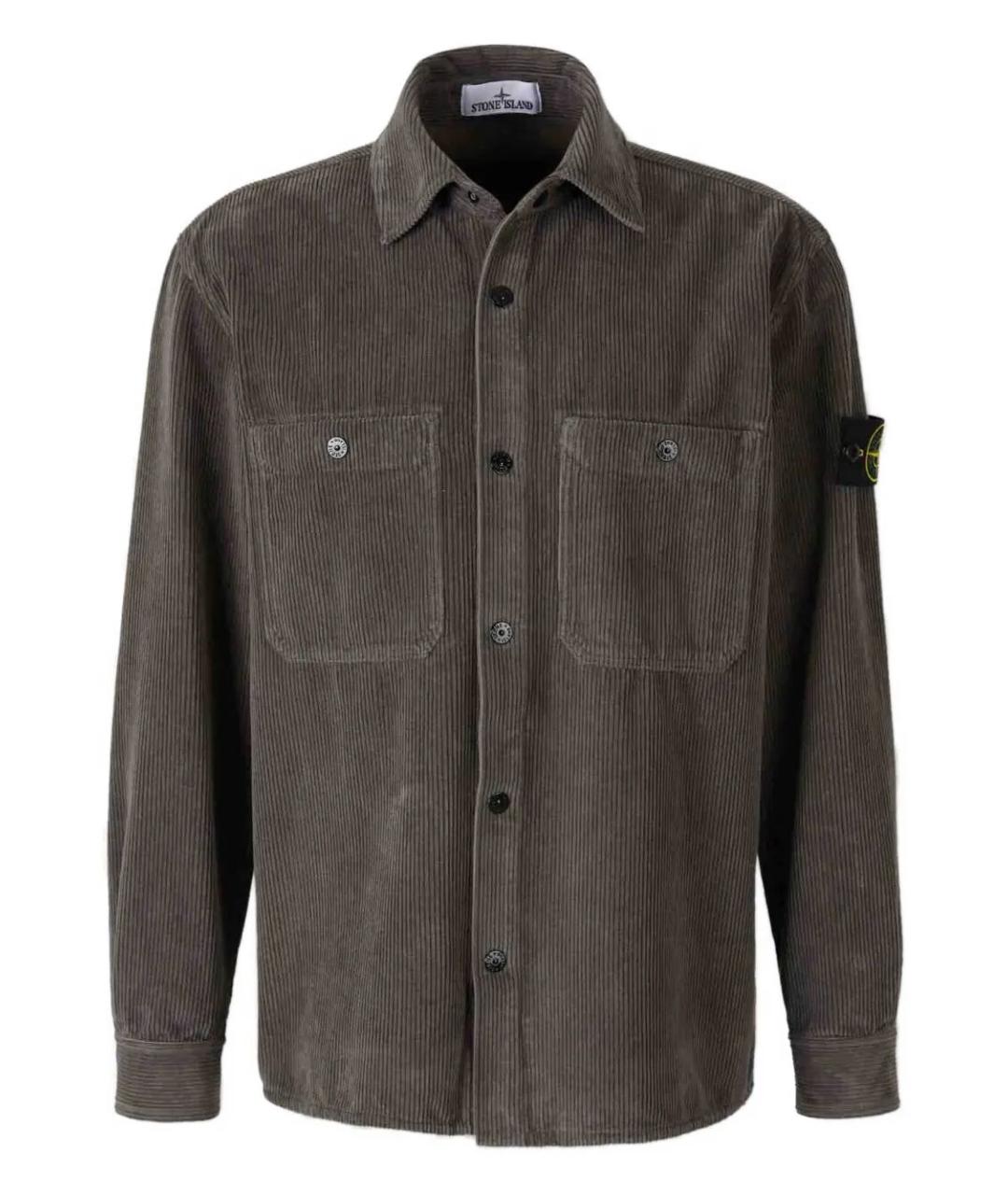 STONE ISLAND Серая хлопковая кэжуал рубашка, фото 1