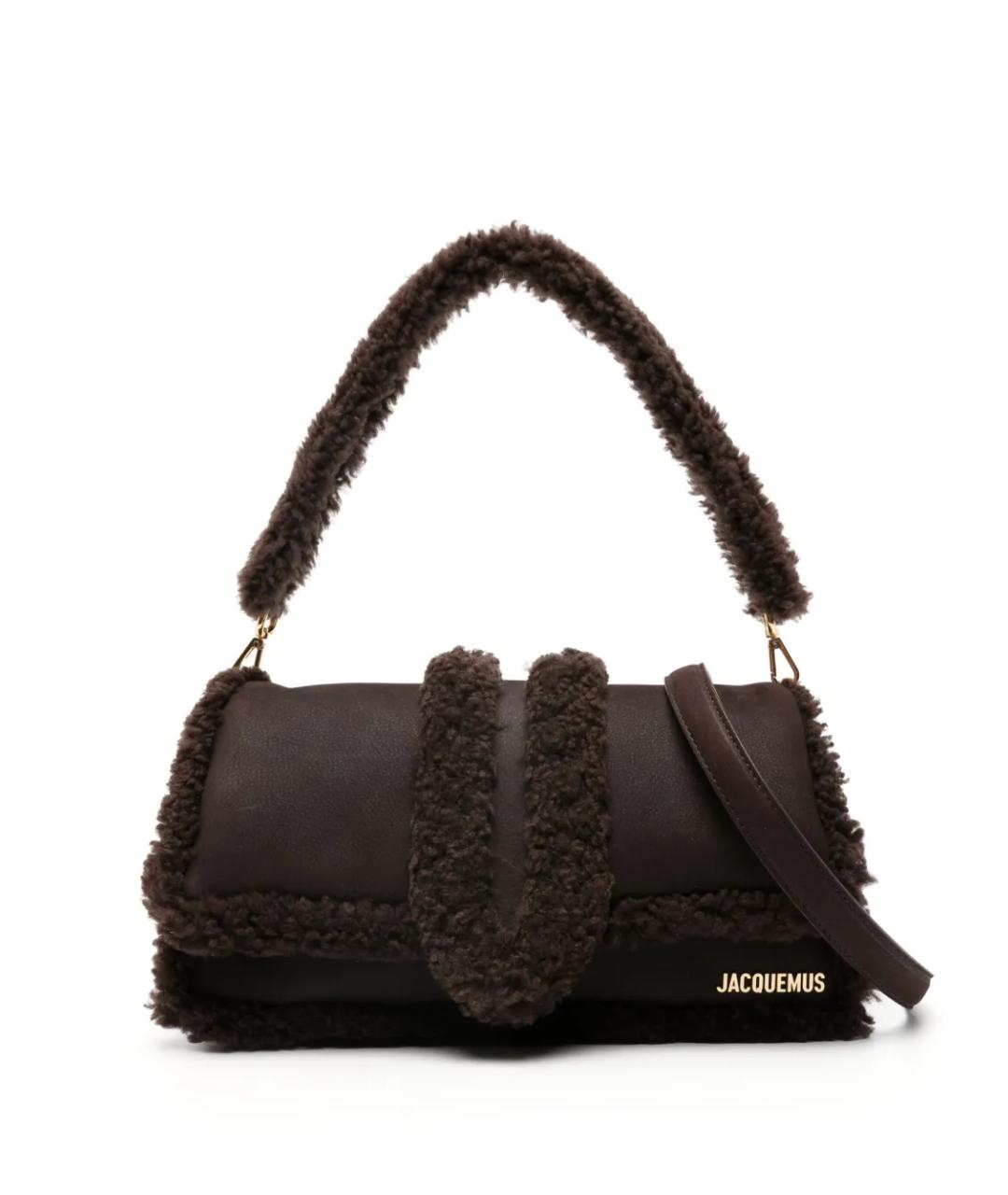 JACQUEMUS Коричневая кожаная сумка через плечо, фото 1