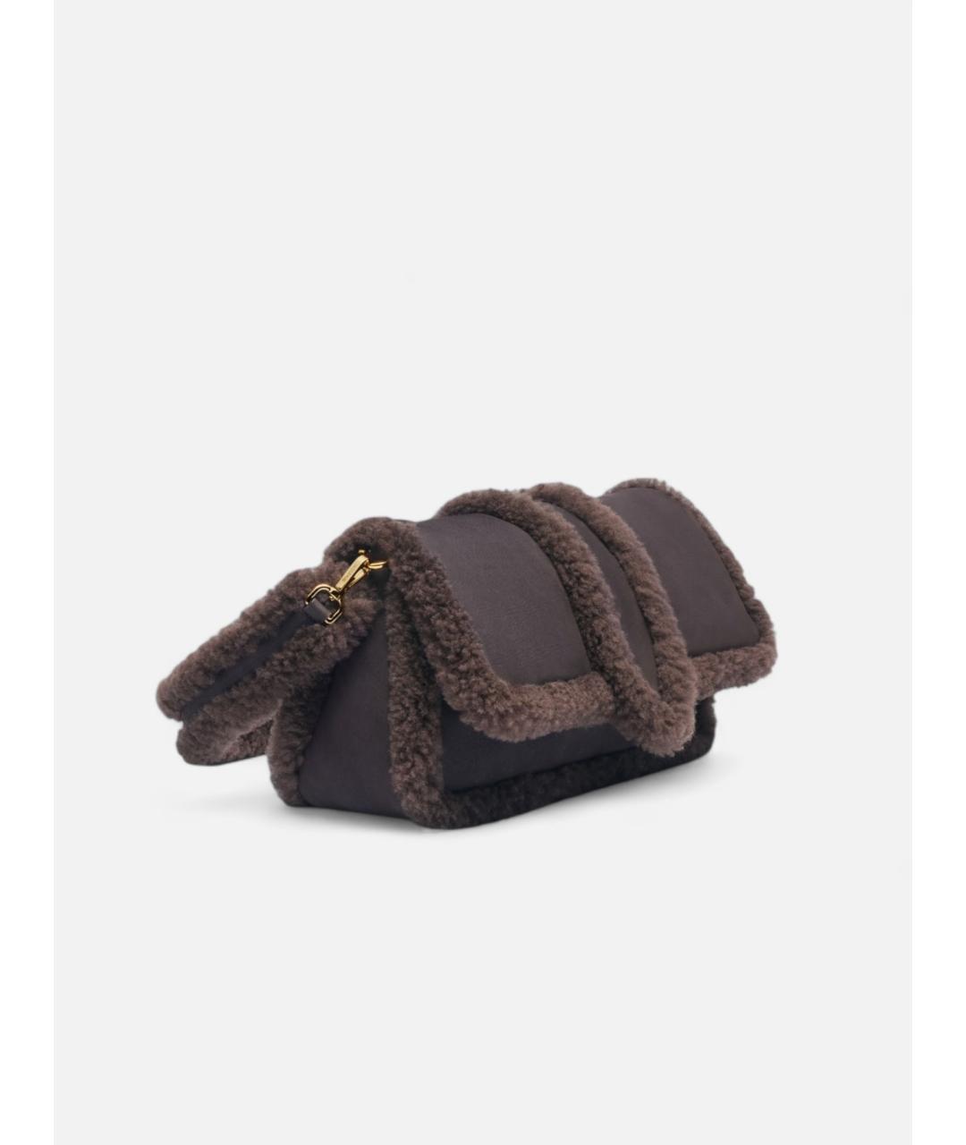 JACQUEMUS Коричневая кожаная сумка через плечо, фото 2