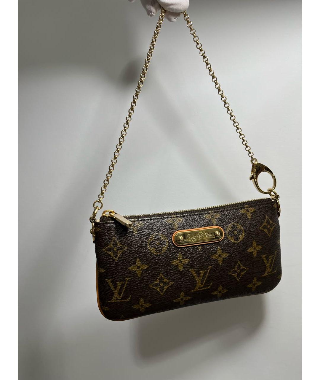 LOUIS VUITTON Коричневая кожаная сумка с короткими ручками, фото 1