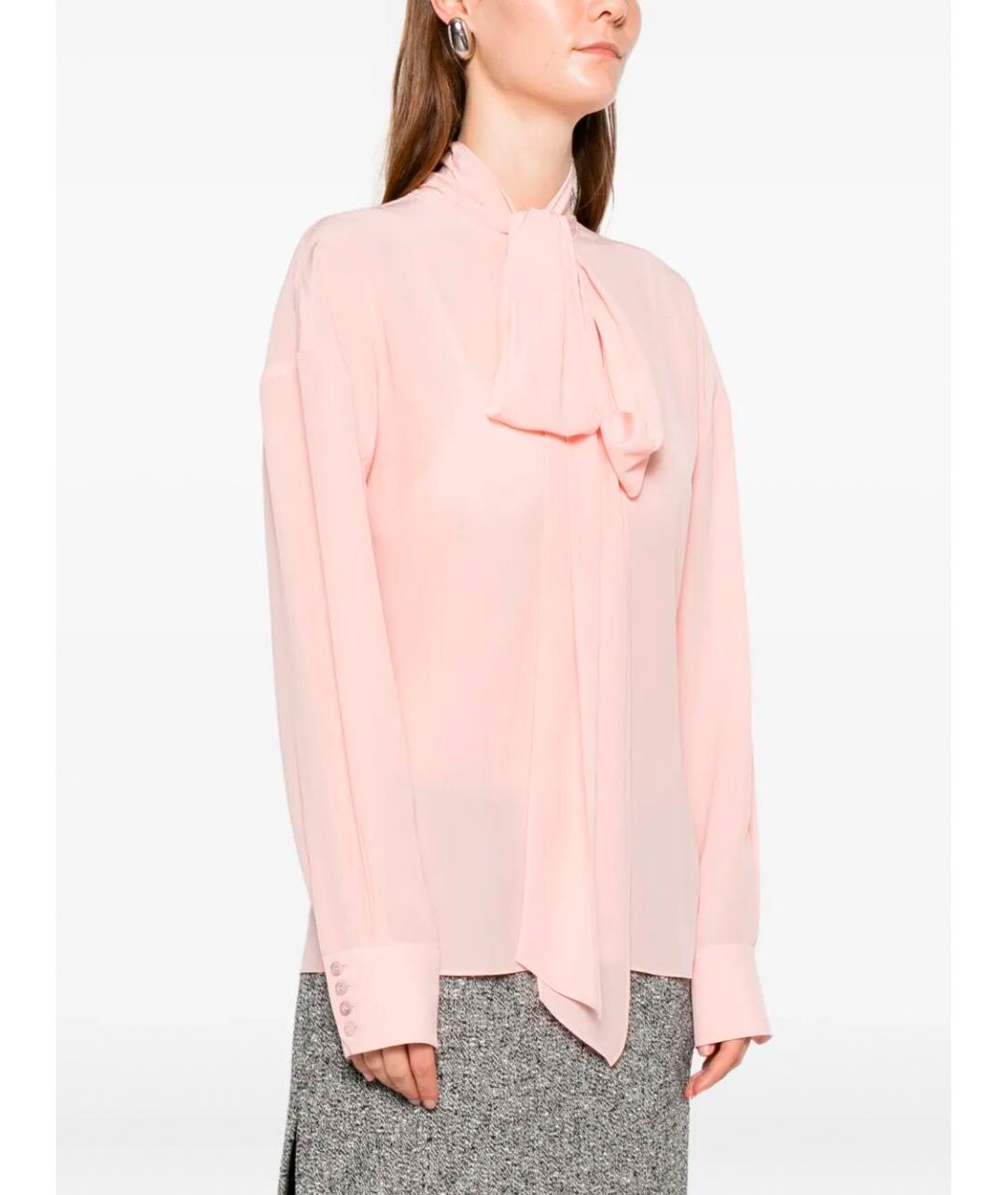 GUCCI Розовая шелковая блузы, фото 2