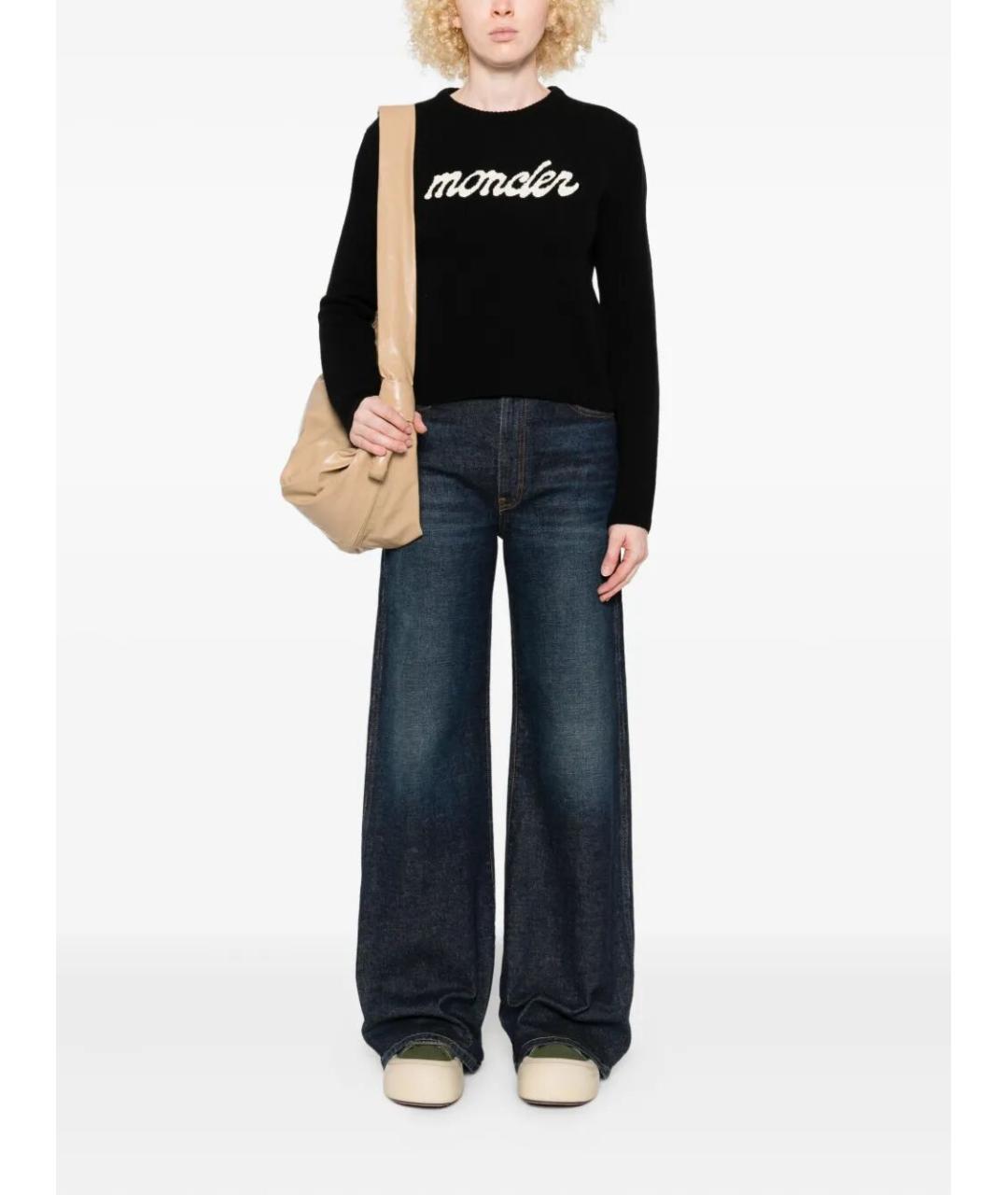 MONCLER Черный шерстяной джемпер / свитер, фото 2