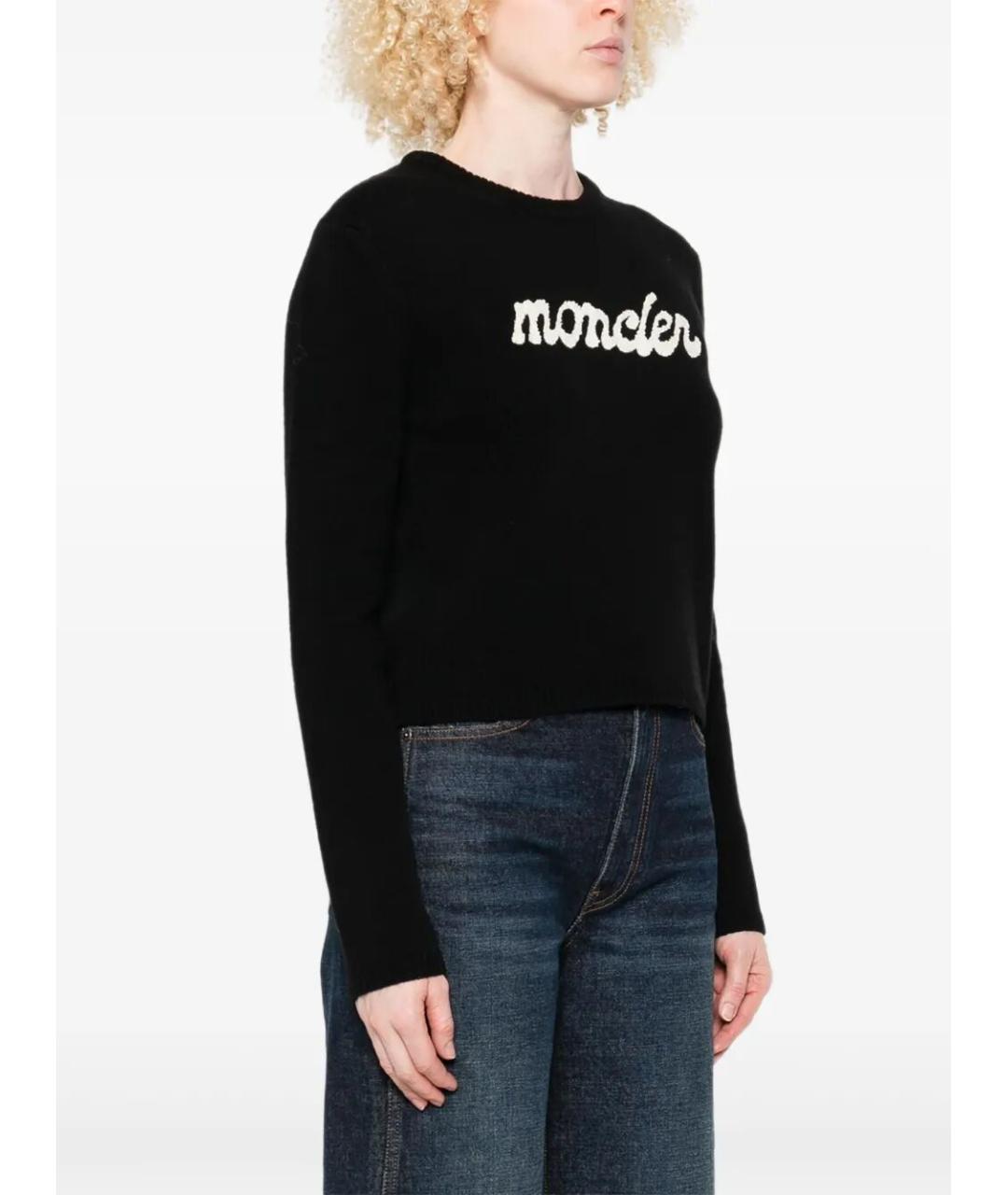 MONCLER Черный шерстяной джемпер / свитер, фото 5