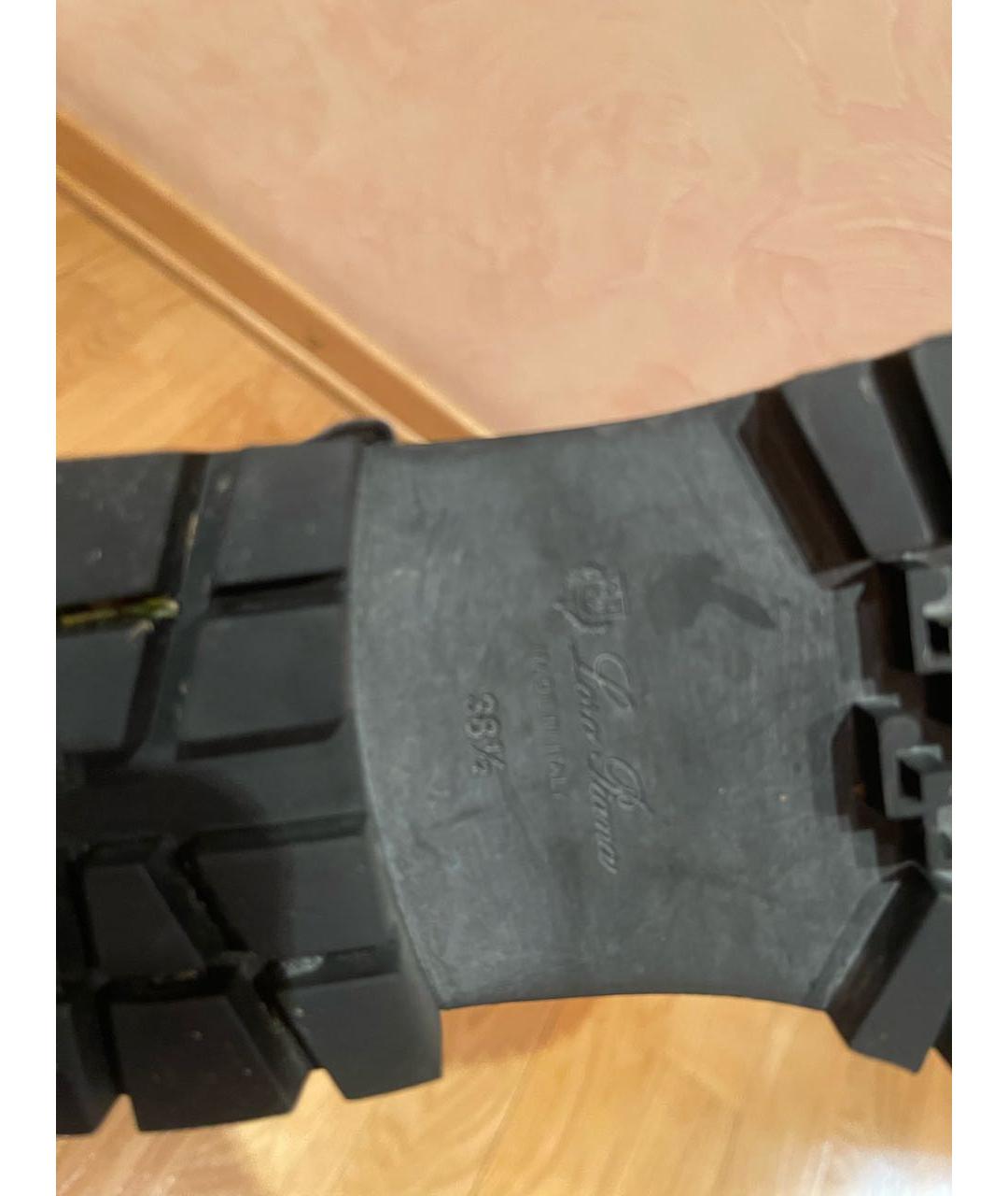 LORO PIANA Серые кожаные полусапоги, фото 5