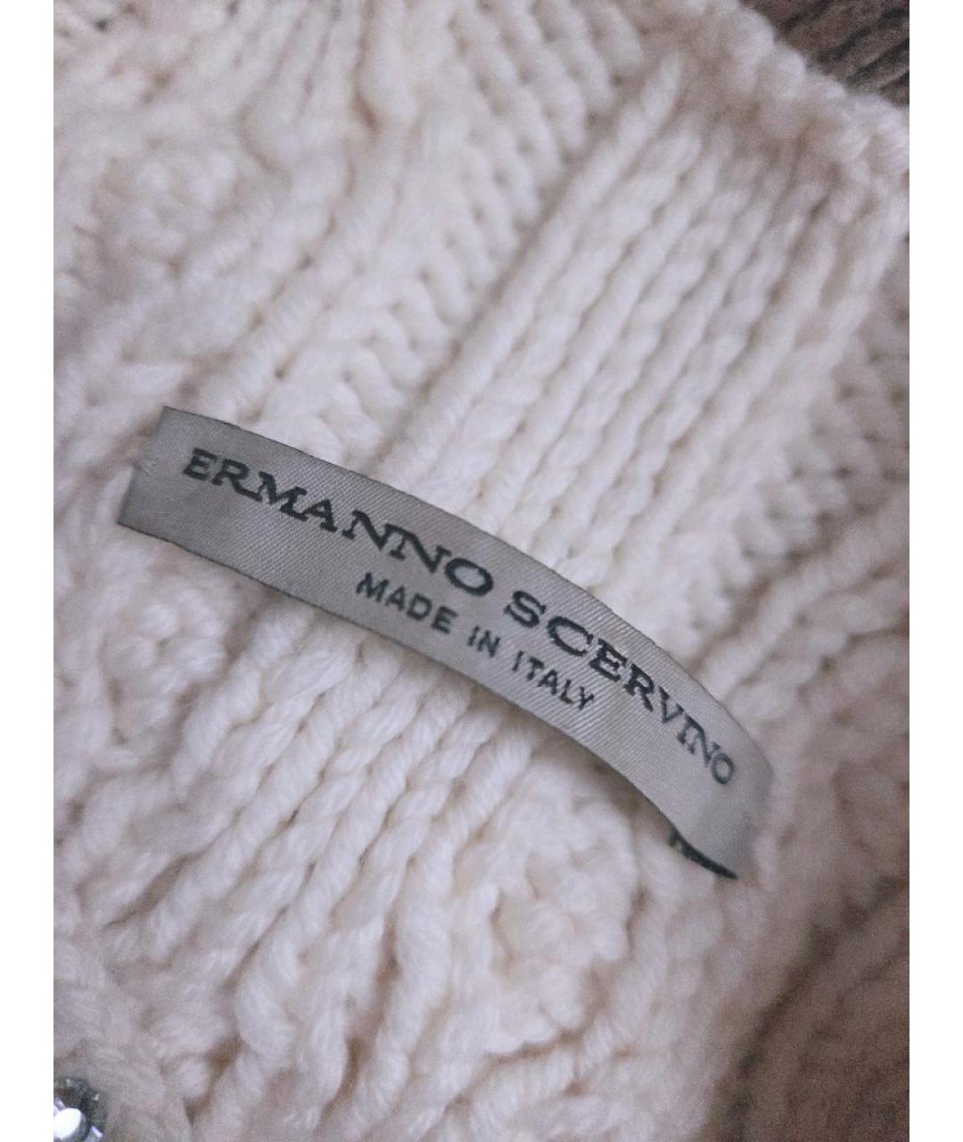 ERMANNO SCERVINO Белый шерстяной джемпер / свитер, фото 3