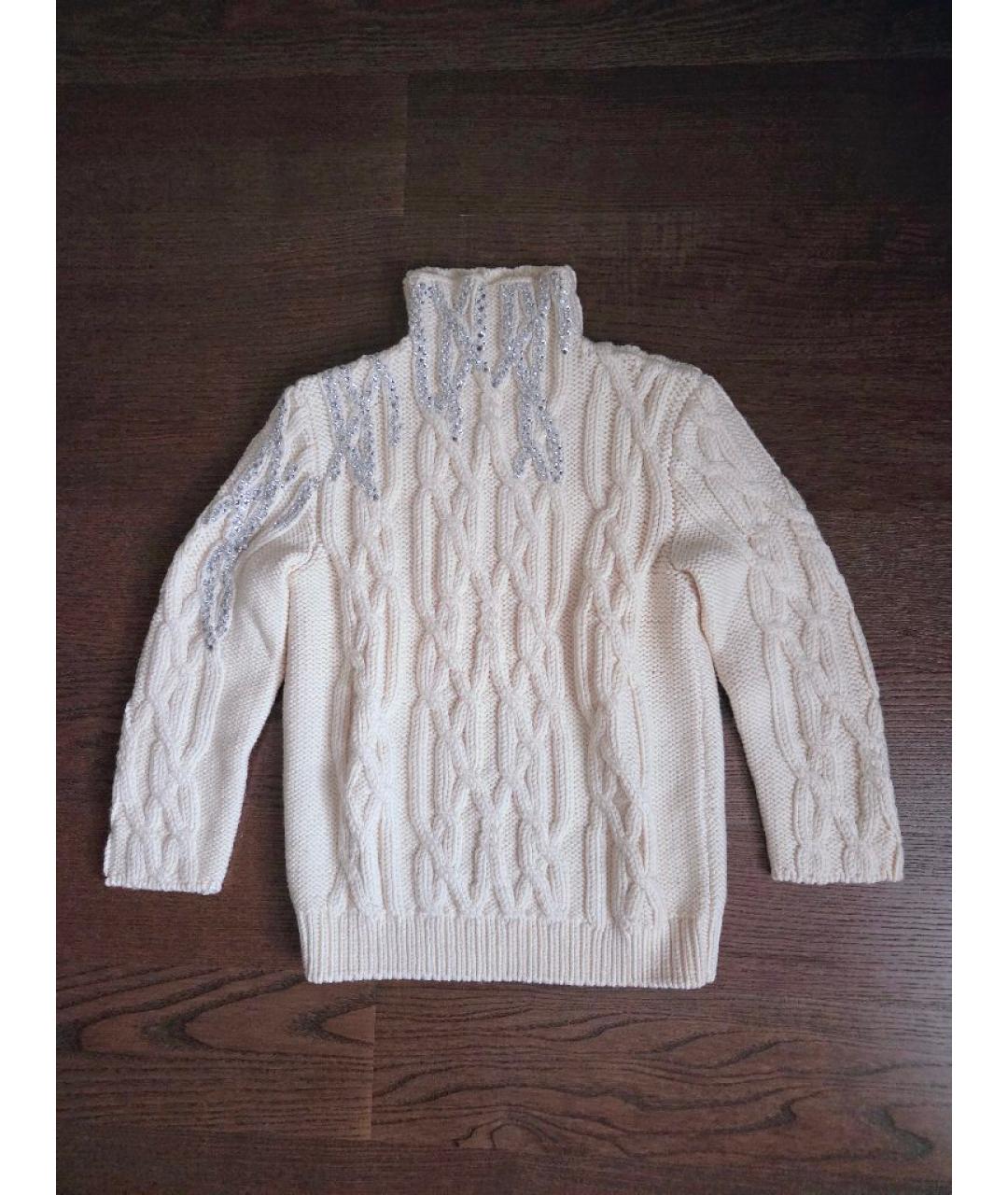 ERMANNO SCERVINO Белый шерстяной джемпер / свитер, фото 2