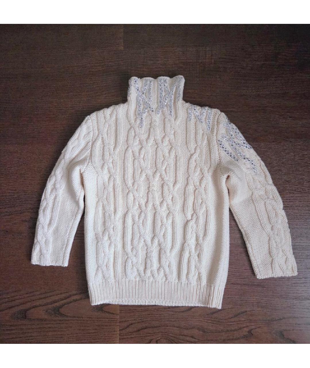 ERMANNO SCERVINO Белый шерстяной джемпер / свитер, фото 5