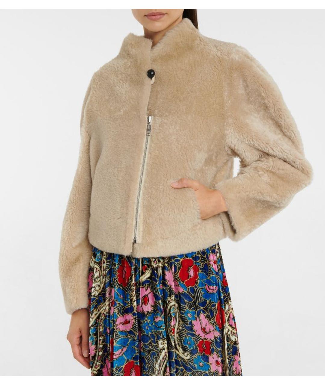 ISABEL MARANT Бежевая замшевая дубленка, фото 4
