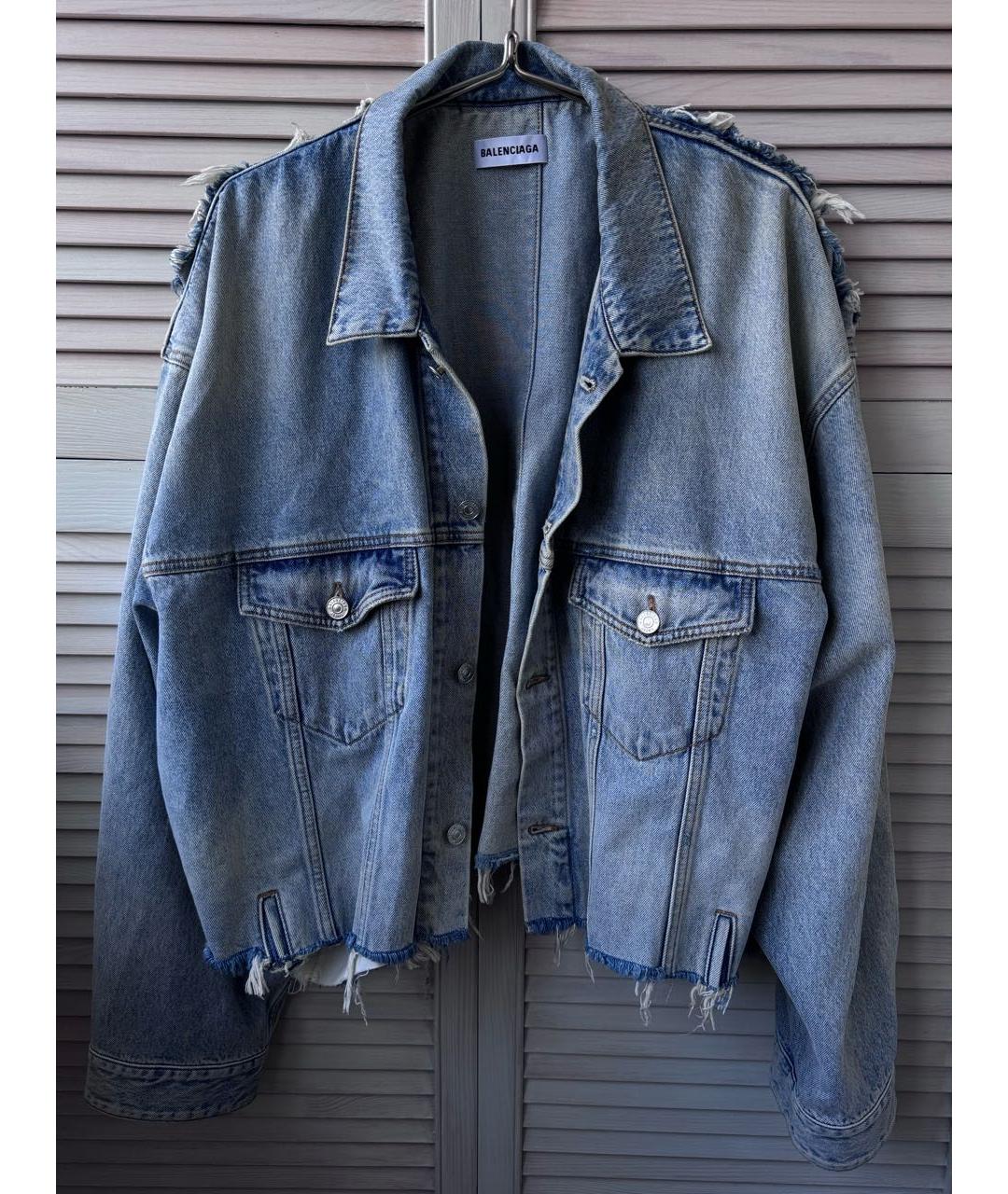 BALENCIAGA Голубая деним куртка, фото 5