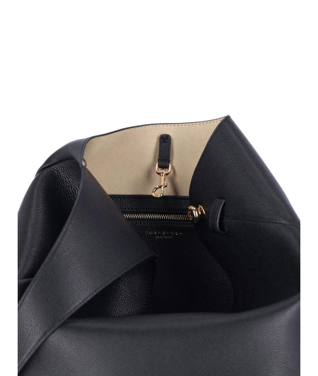 TORY BURCH Черная кожаная сумка через плечо, фото 4