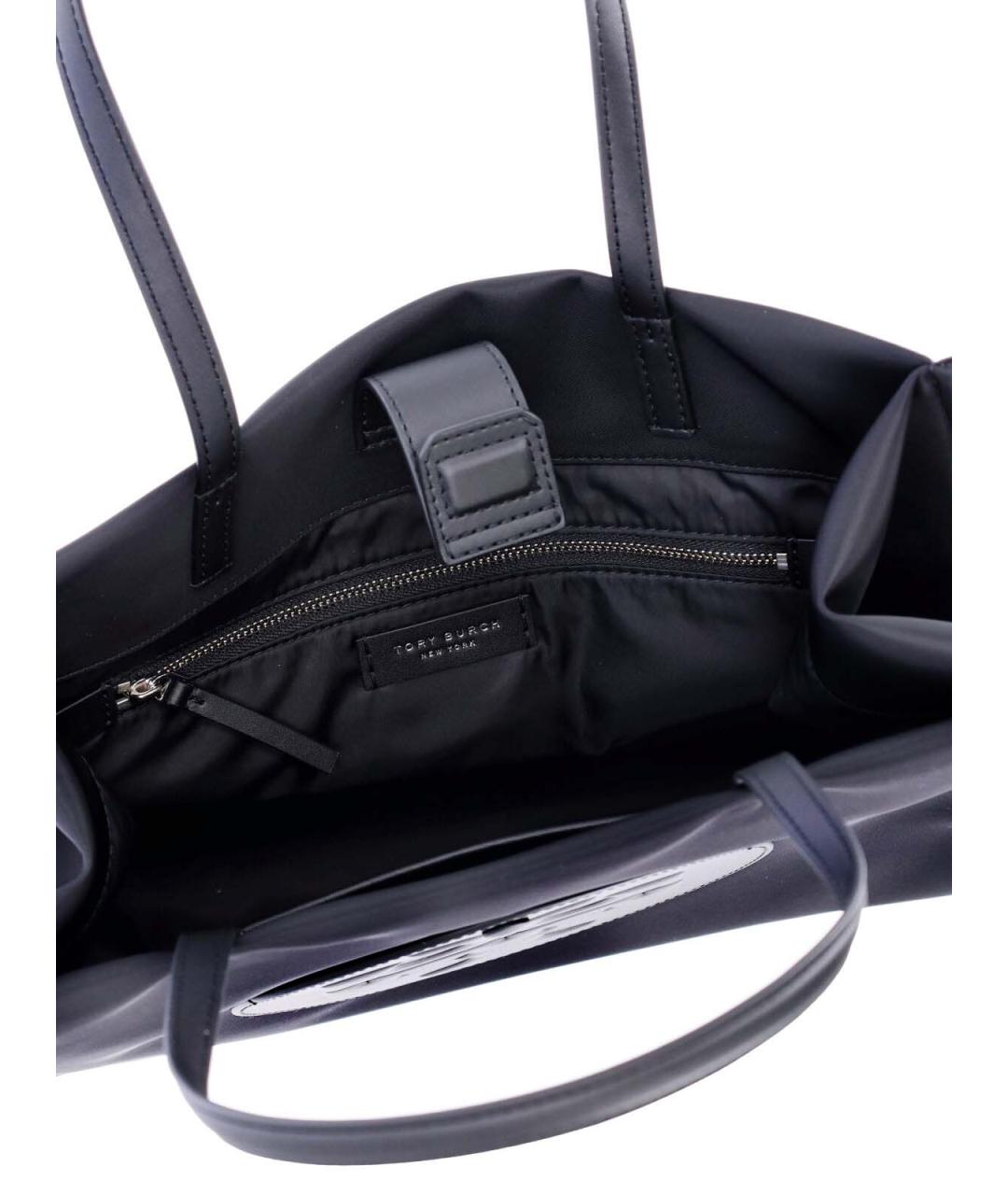 TORY BURCH Черная синтетическая сумка тоут, фото 4