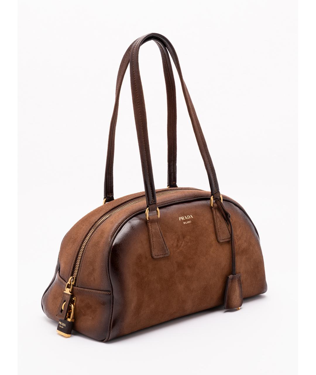 PRADA Коричневая кожаная сумка через плечо, фото 2