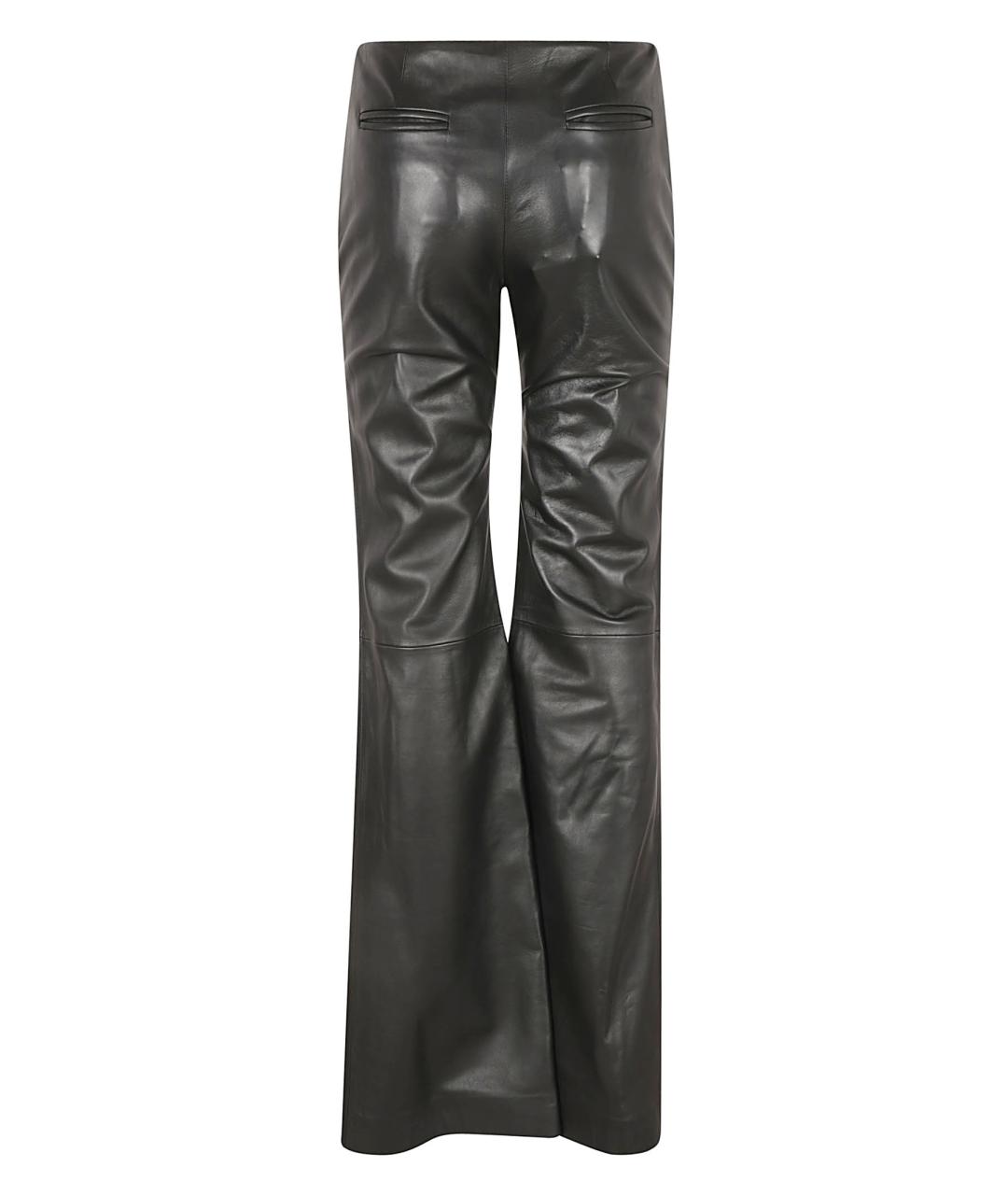 ALBERTA FERRETTI Черные полиэстеровые прямые брюки, фото 2