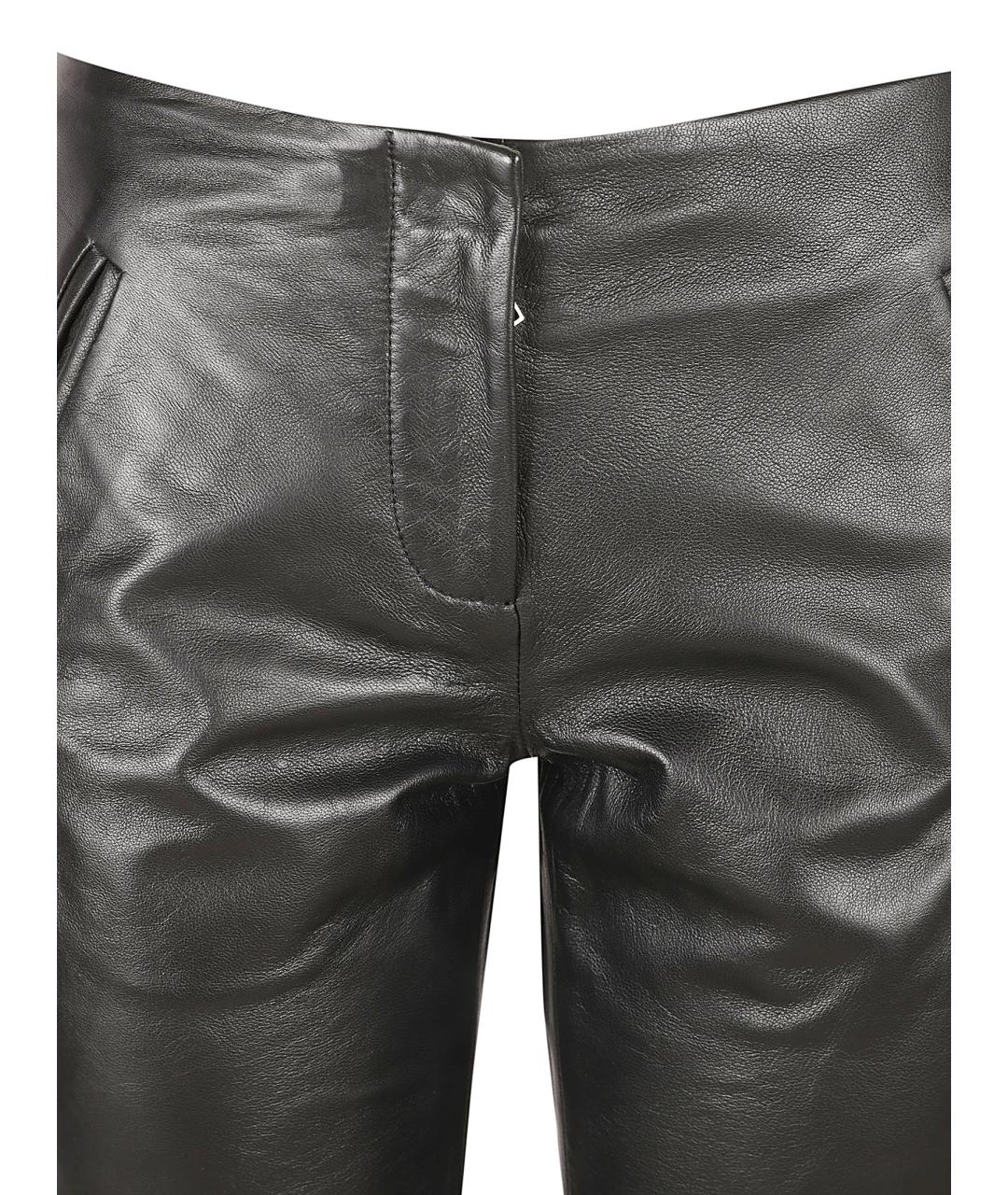 ALBERTA FERRETTI Черные полиэстеровые прямые брюки, фото 3