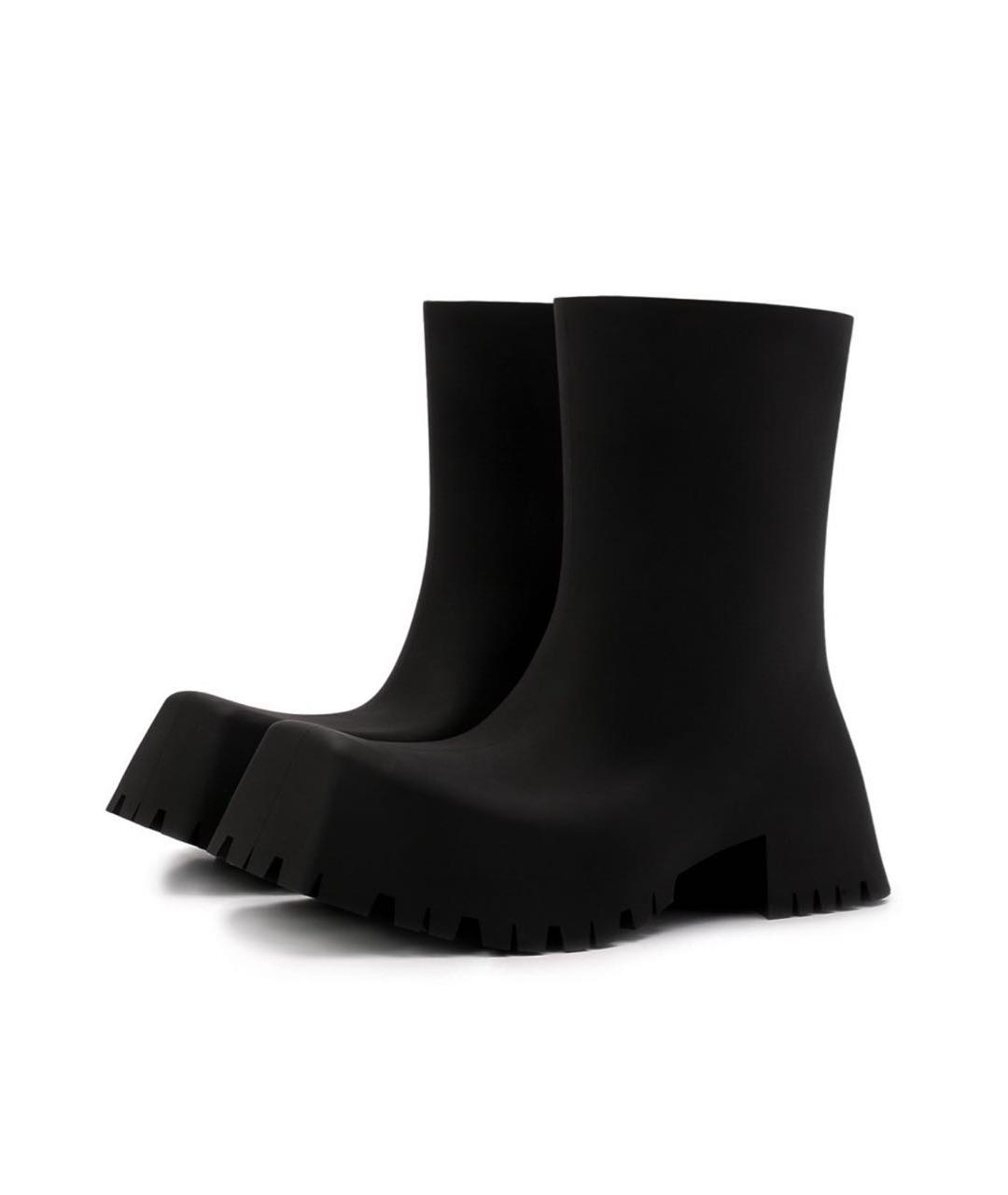 BALENCIAGA Черные резиновые ботинки, фото 3