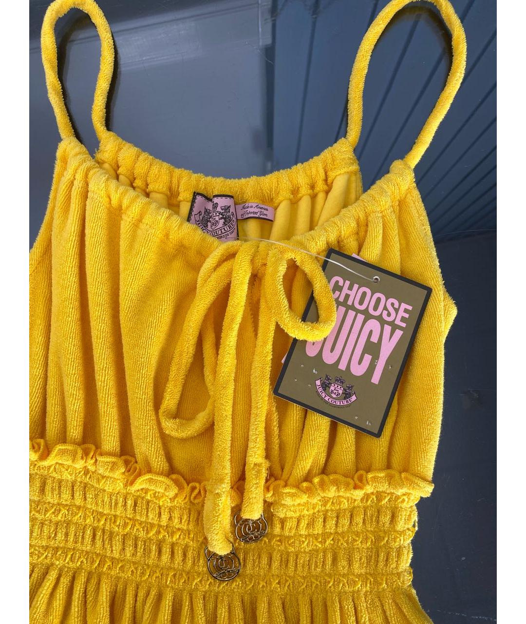 JUICY COUTURE Желтый хлопковый сарафан, фото 3