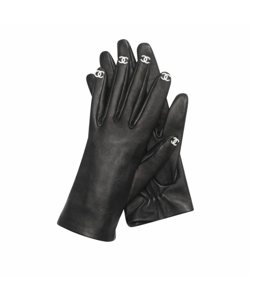 CHANEL Черные кожаные перчатки, фото 4