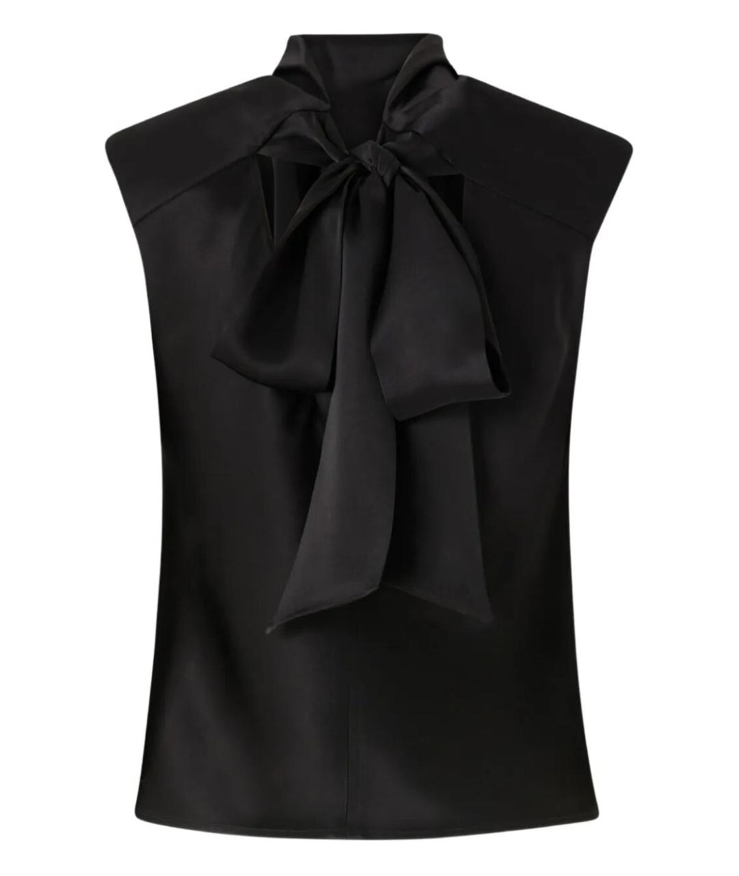 PINKO Черная ацетатная майка, фото 1