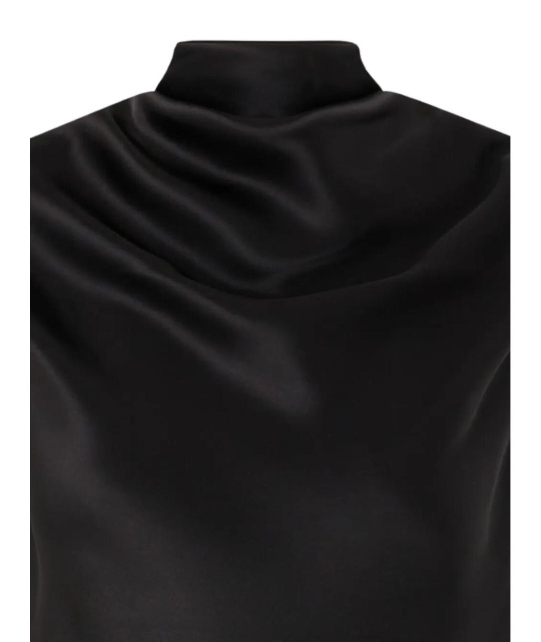 PINKO Черная ацетатная майка, фото 2