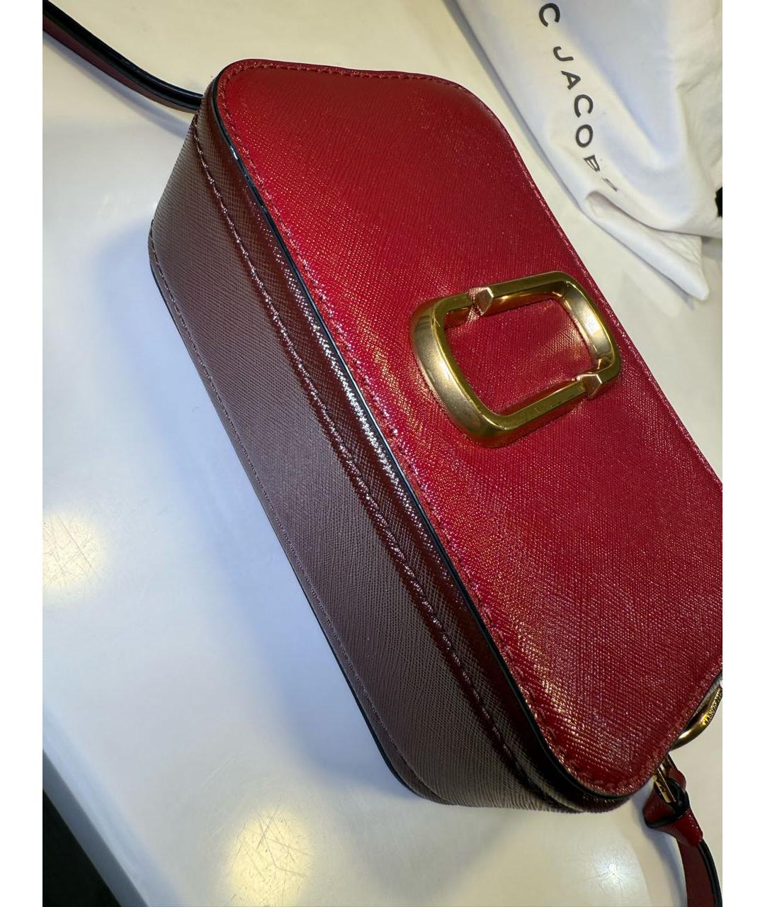 MARC JACOBS Бордовая кожаная сумка через плечо, фото 4