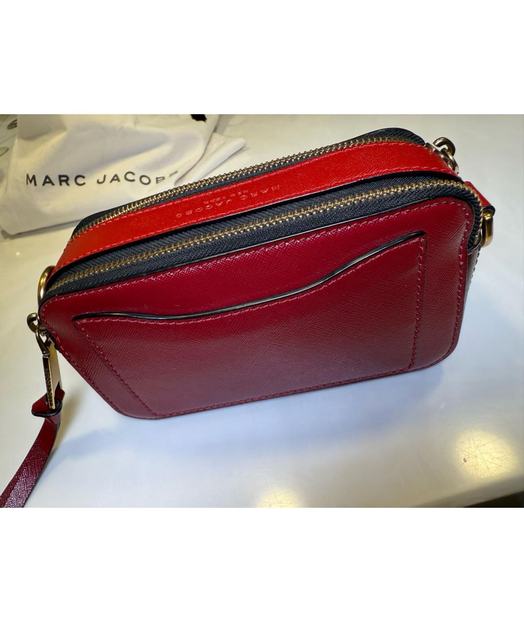 MARC JACOBS Бордовая кожаная сумка через плечо, фото 2