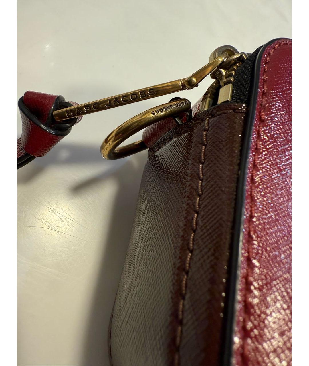 MARC JACOBS Бордовая кожаная сумка через плечо, фото 3
