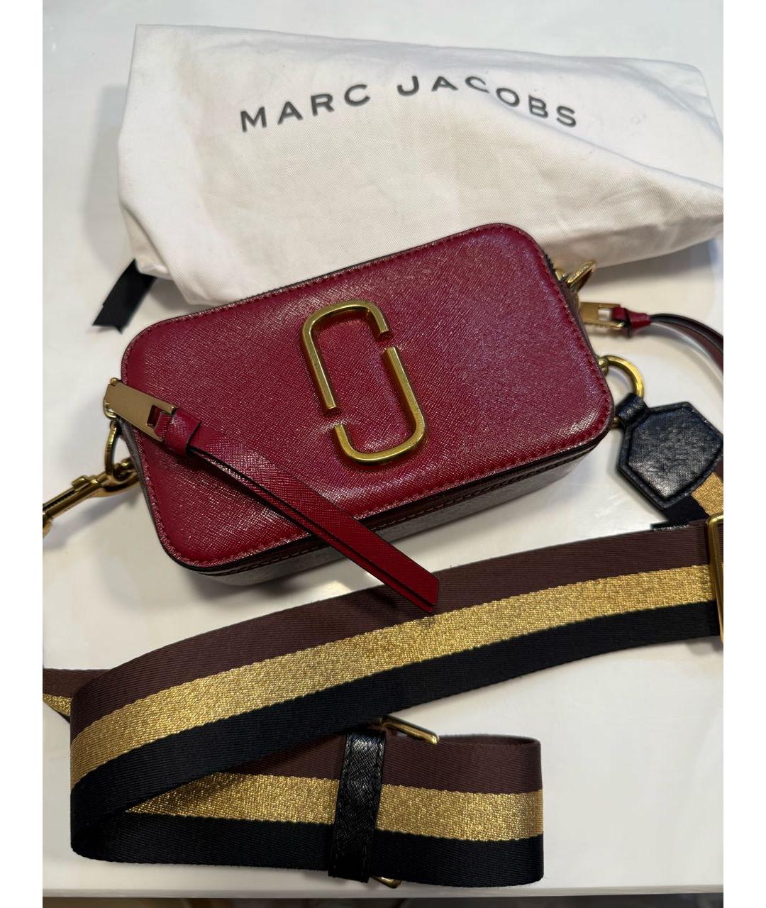 MARC JACOBS Бордовая кожаная сумка через плечо, фото 8