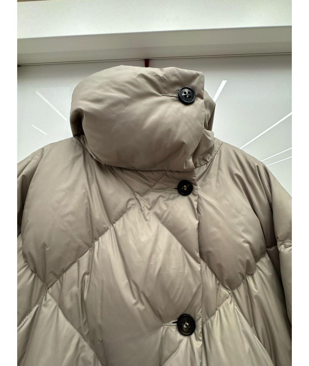 LEMPELIUS Бежевый полиэстеровый пуховик, фото 4