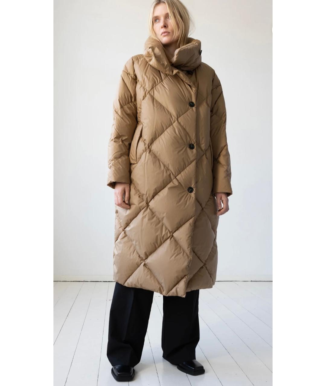 LEMPELIUS Бежевый полиэстеровый пуховик, фото 1